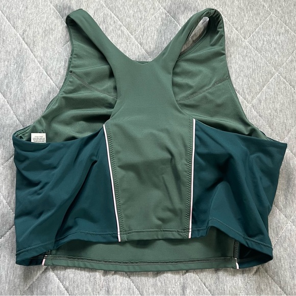 ATHLETA COLORBLOCK Crop Bikini Top D-DD Swim Medium Green - Picture 4 of 14